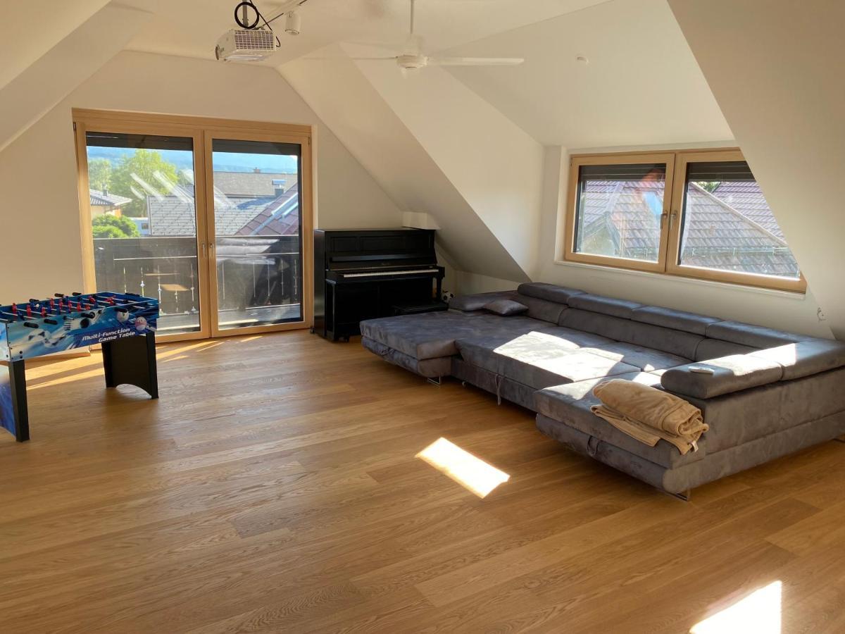 Salzburg-Loft Im Stadtteil Leopoldskron-Moos 120Qm Mit Balkon & Untersbergblick Bagian luar foto