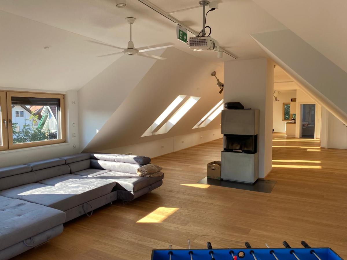 Salzburg-Loft Im Stadtteil Leopoldskron-Moos 120Qm Mit Balkon & Untersbergblick Bagian luar foto